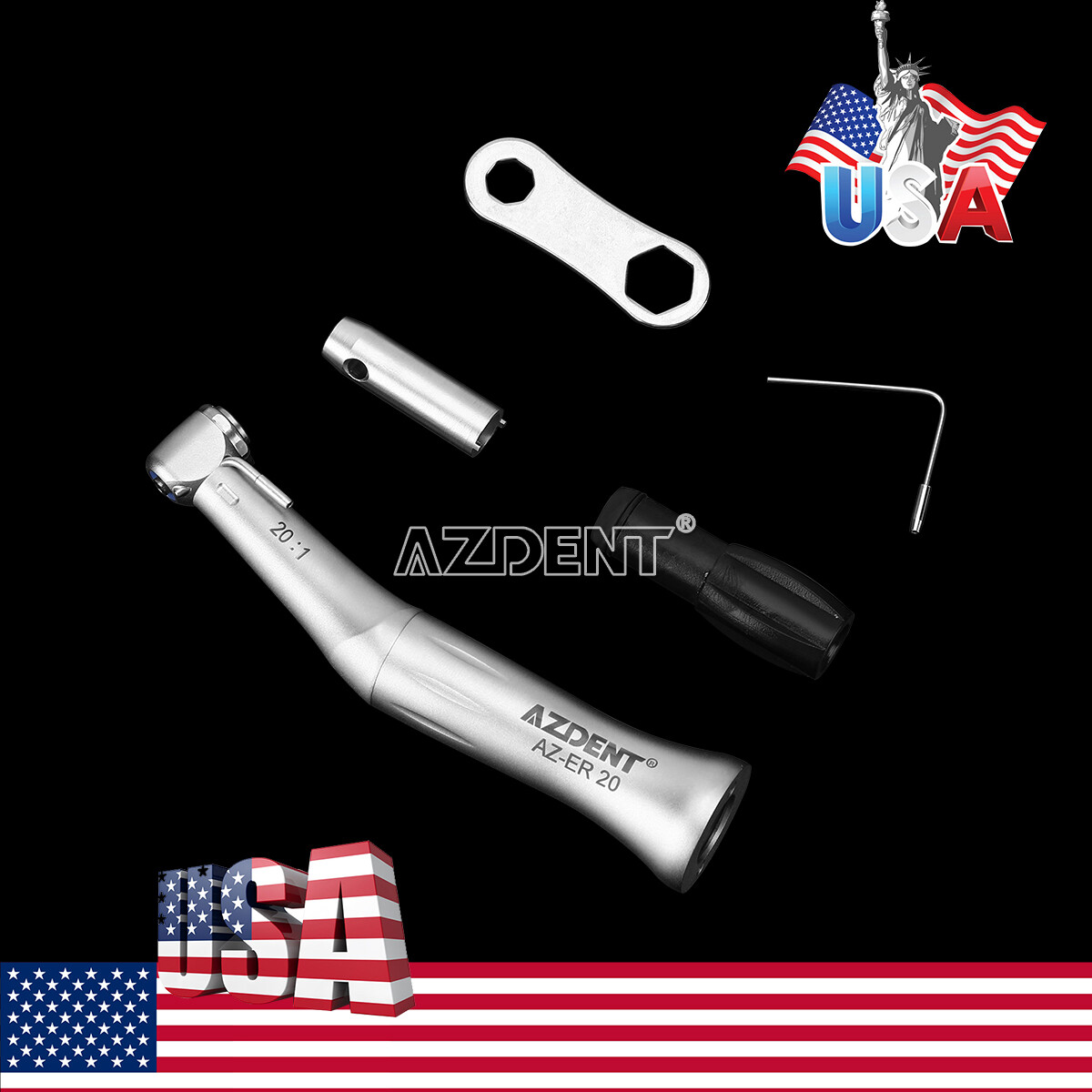 AZDENT Dental Implant 20:1 SurgicalContra Angle Handpiece AZ-ER 20 Reduction