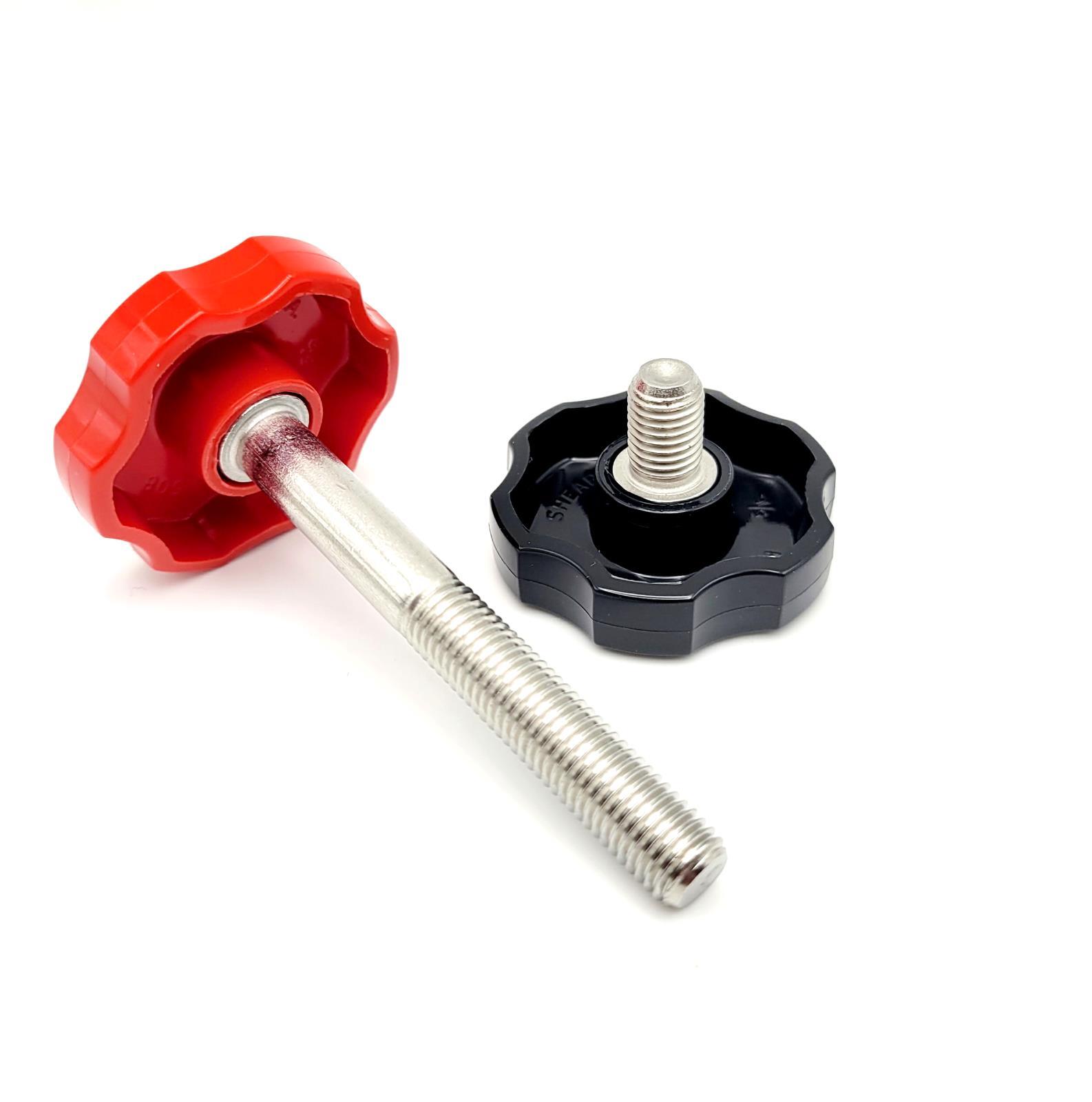 5/16″-24 Thumb Screw Bolts Fine Thread Round Plastic Clamping Knob Stainless 2/4