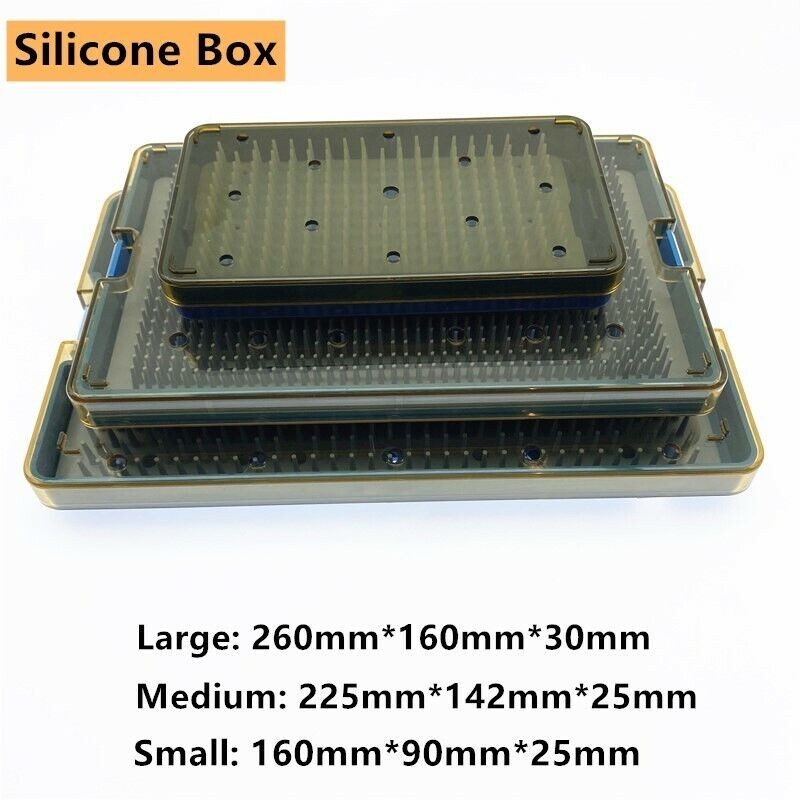 Silicone Sterilization Tray Case Disinfection Box Large Size for Instruments USA