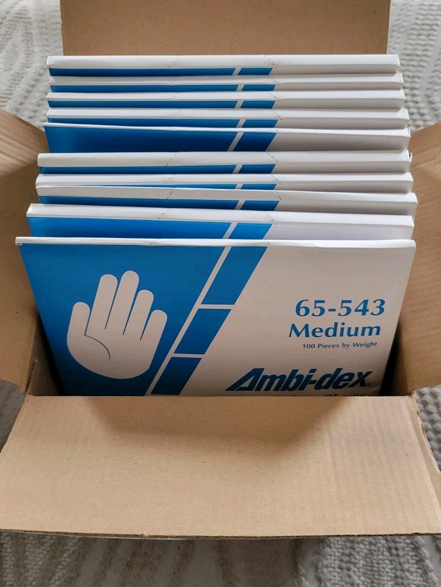 10 Packs of 100 | Ambi-dex Size M Food Grade LD Polyethylene Serving Gloves