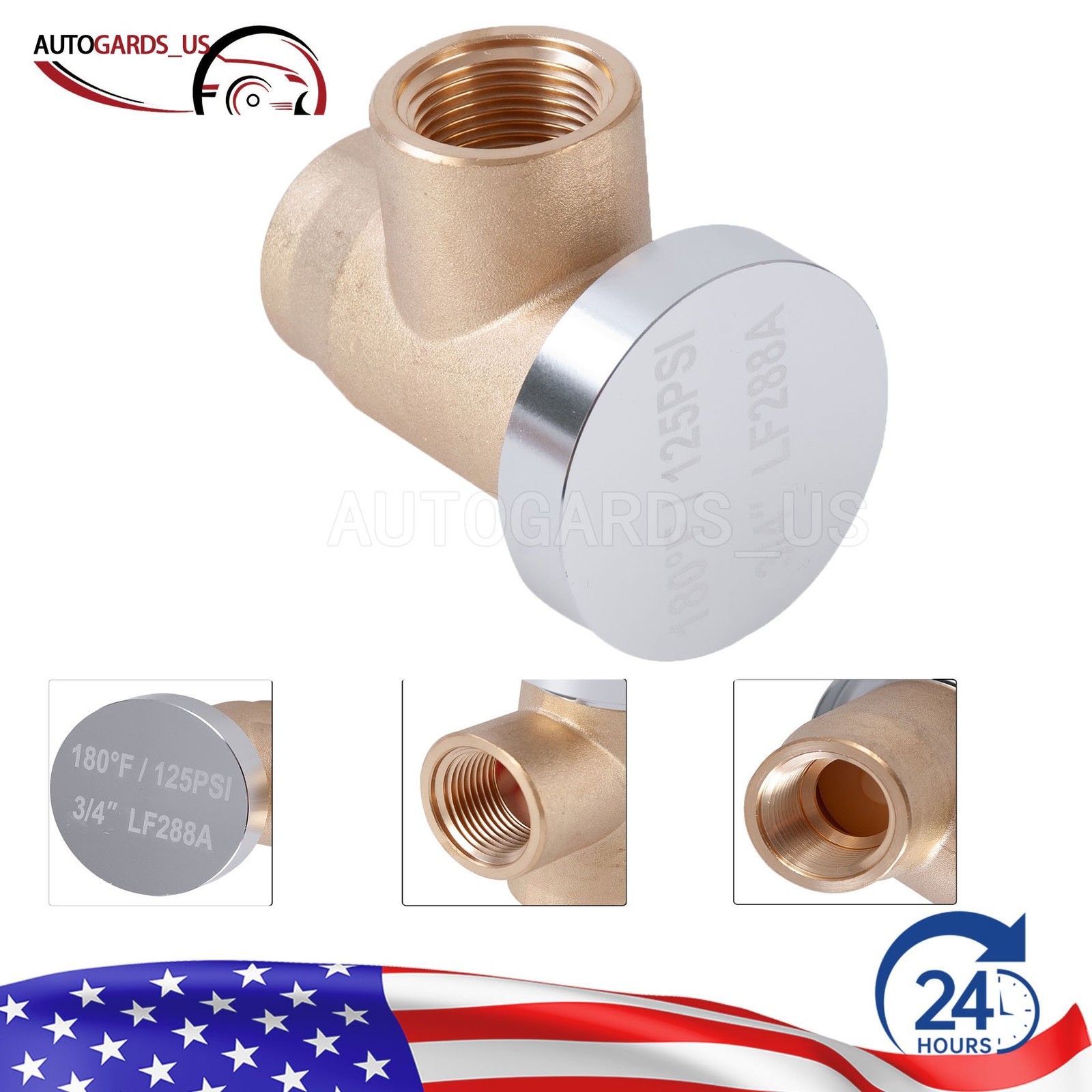 WATTS LF288A Anti-Siphon Vacuum Breaker Brass 3/4 Inch 125 PSI