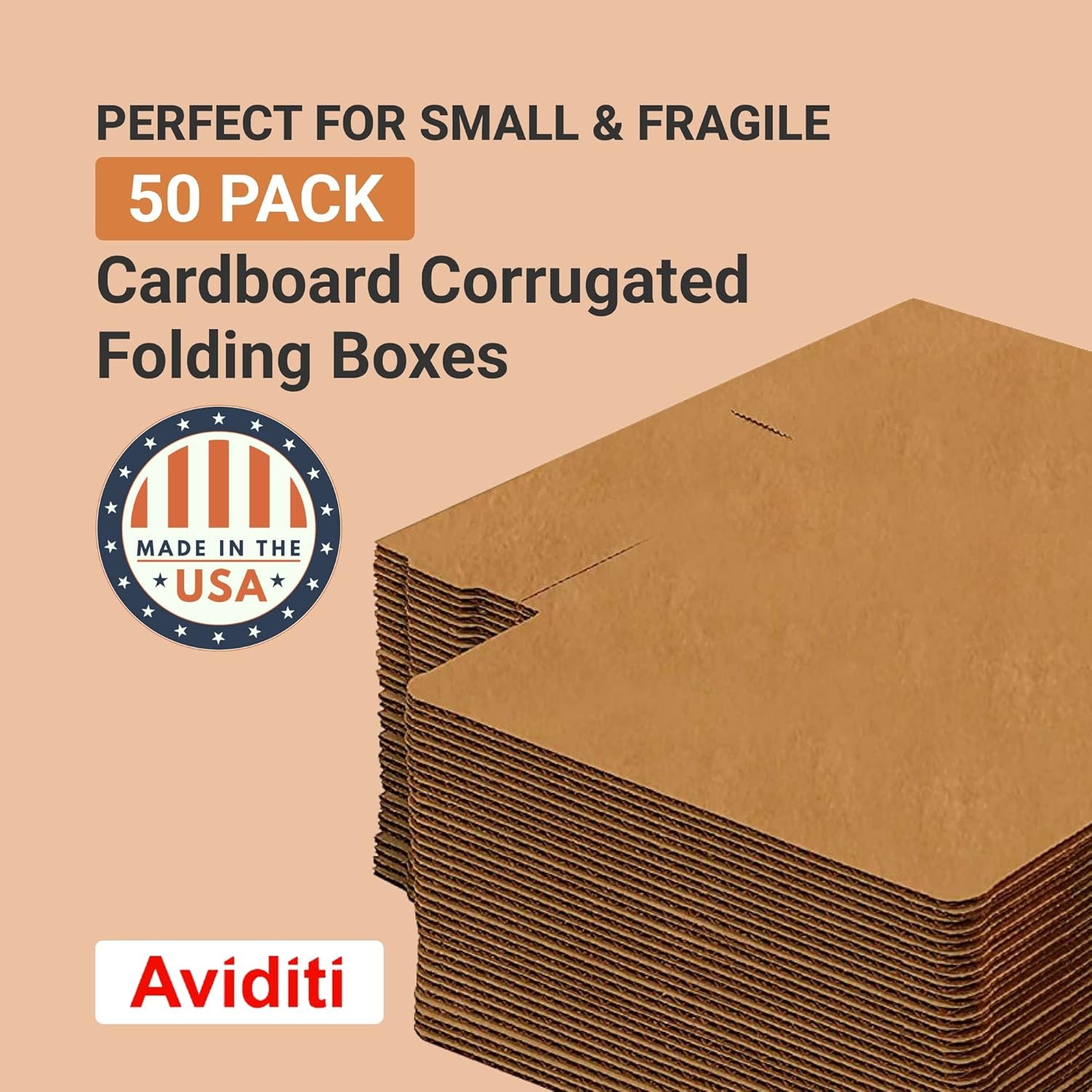 50 PCS Small Shipping Boxes Corrugated Cardboard Moving Packing Storage 6x4x2 In