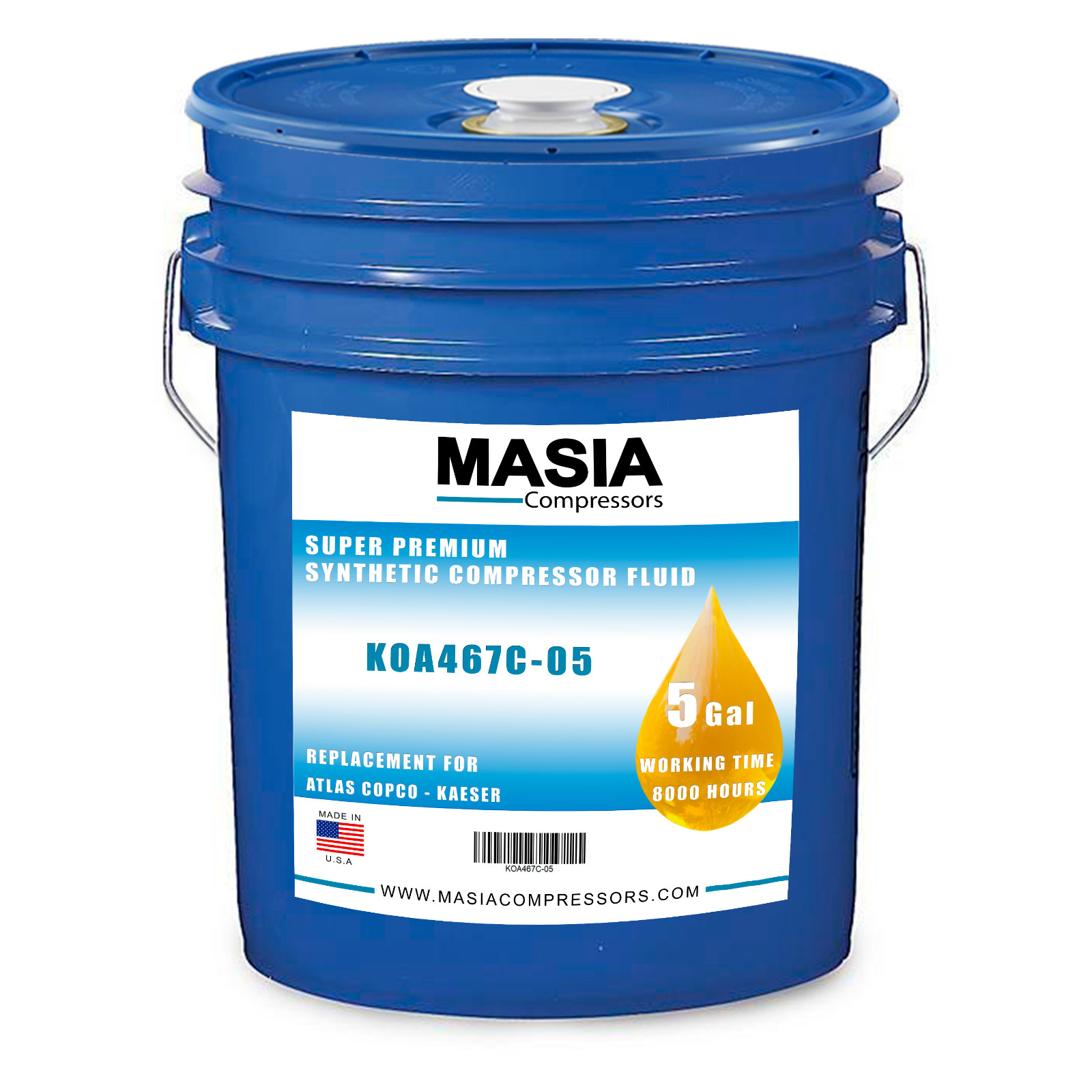 2901170100 Lubricant for Compressor Compatible with Atlas Copco – 5 gal