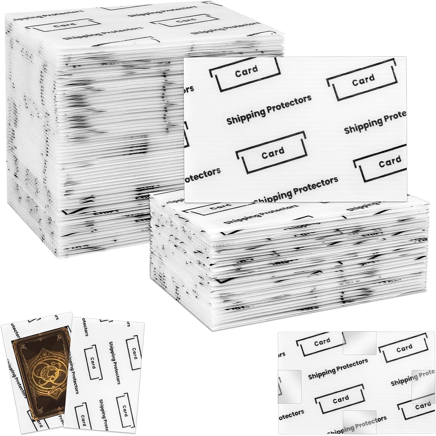 150 Pack Trading Card Shipping Protectors,4”x6” Plastic Sports Cards Mailin…