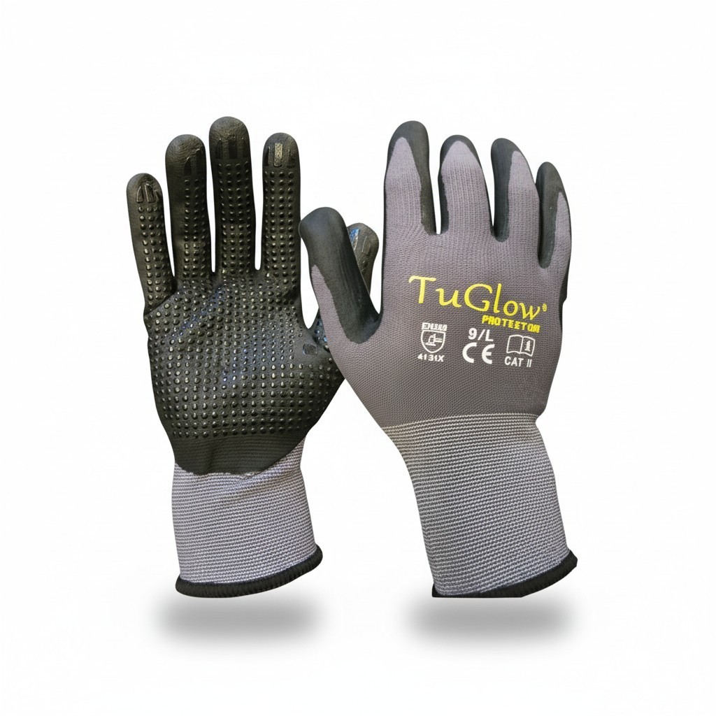 12 Pair Tuglow Dotted Palm Glove