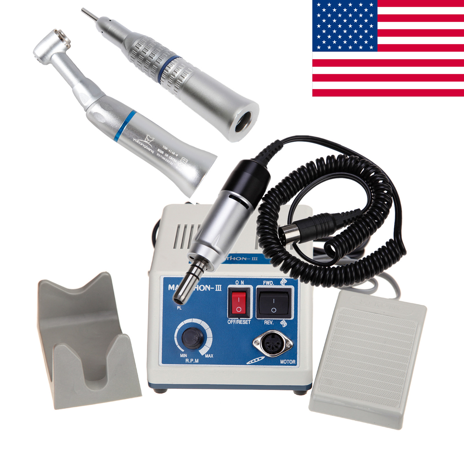 Dental Lab Marathon Micromotor 35K rpm Polisher+Contra Straight Handpiece YAD Dr