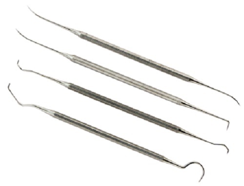 4pc Stainless Steel Dental Pick Probe Wax Carver Clay Sculpting Scaler Tool Set