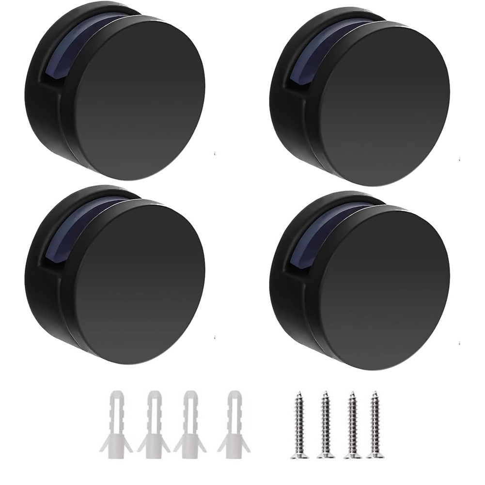 Zinc Alloy Black Mirror Holders 4pcs for 3mm to 5mm Glass Installation