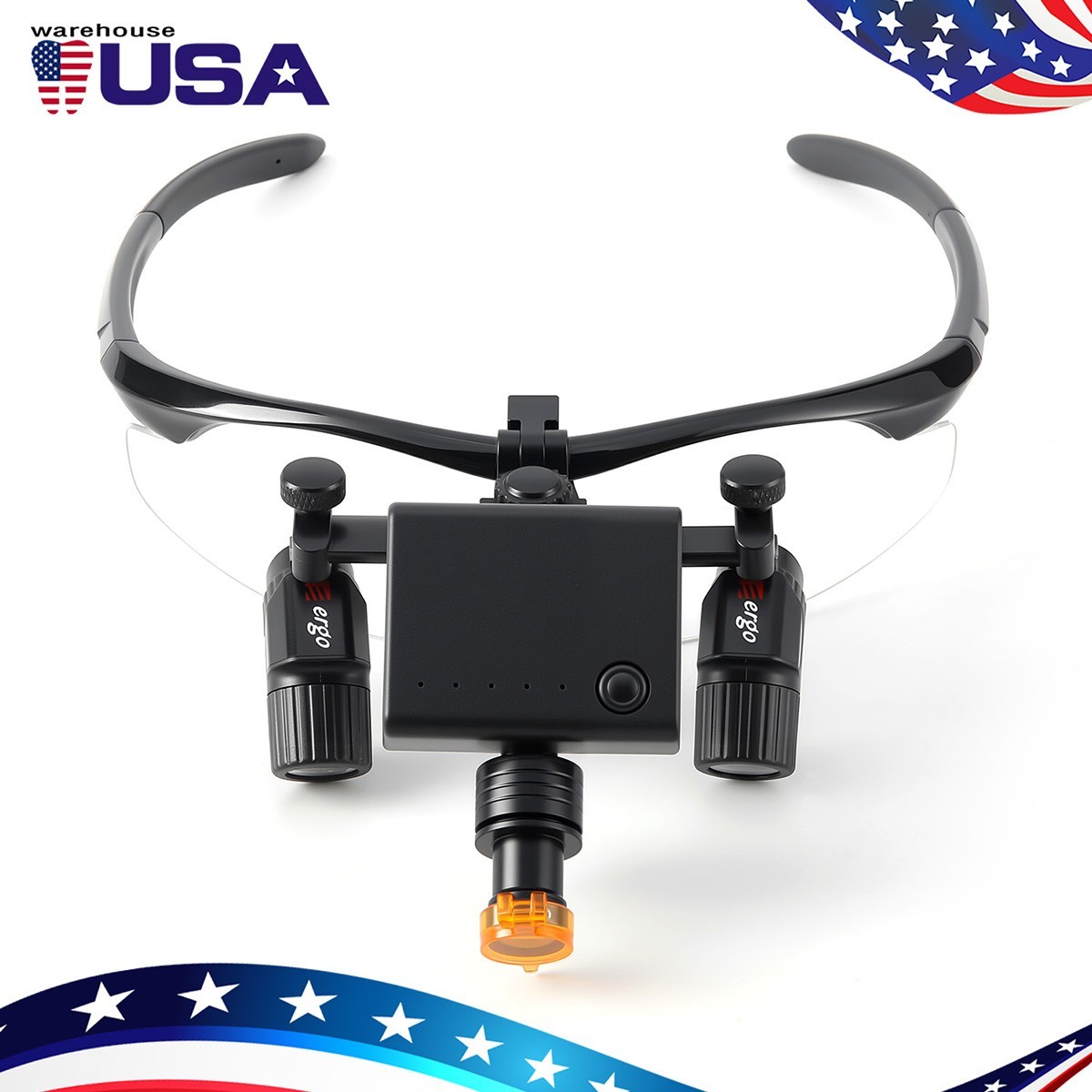 4.0X Dental Loupes Medical Ergo Surgical Magnifier+5W LED Surgical Head Light