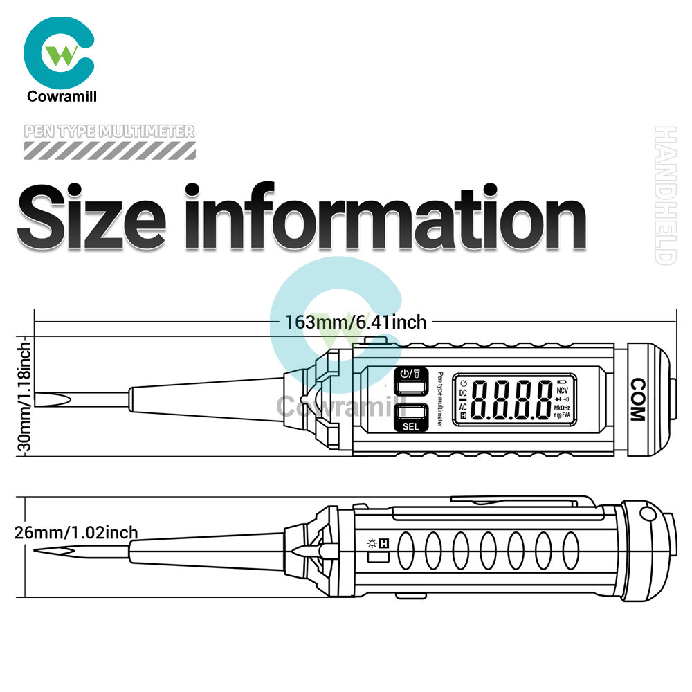 ANENG Pen-Type Multimeter 4000Counts Screwdriver LCD Digital Electric Tester Pen