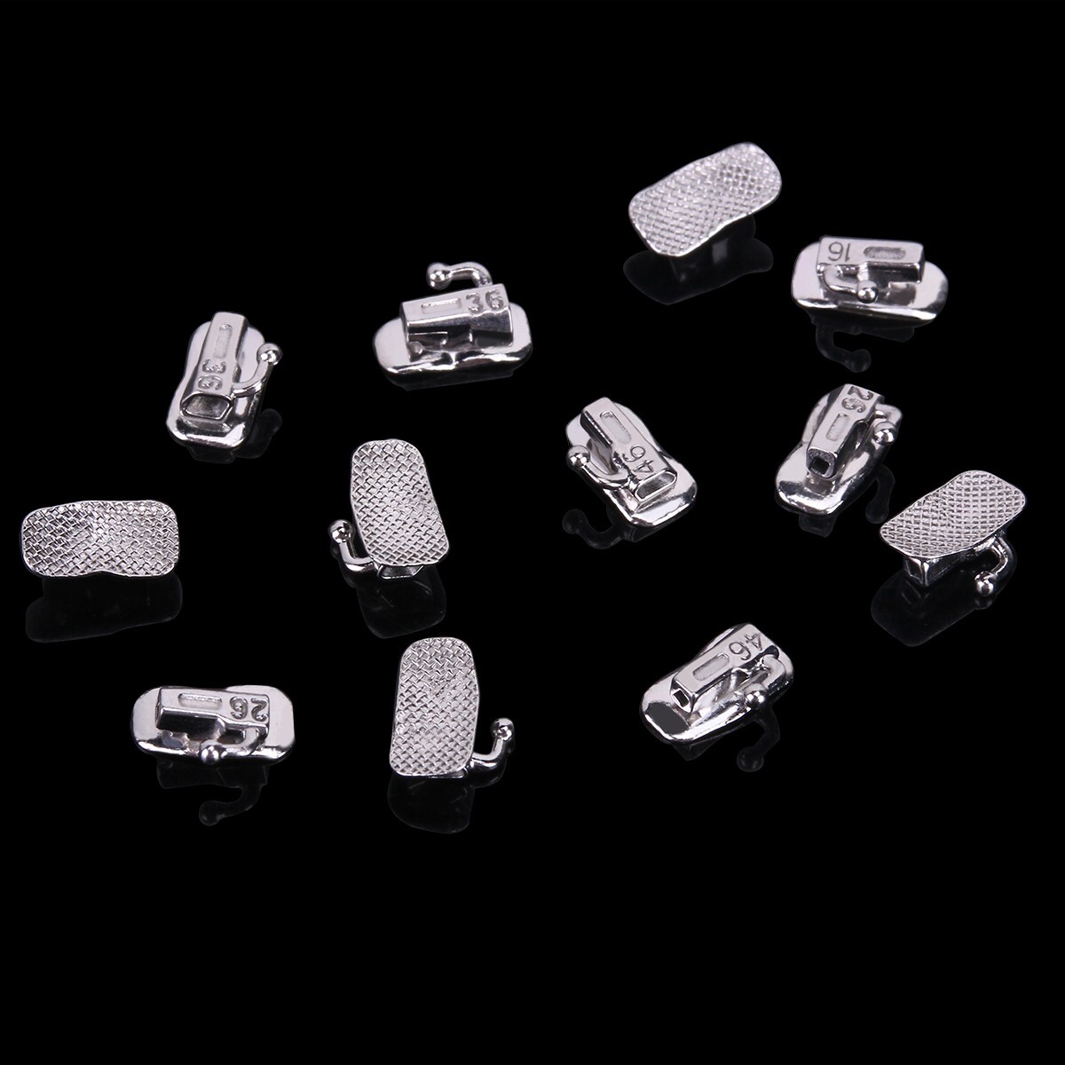 50Set AZDENT Dental Orthodontic Bondable Buccal Tube 1st Molar Roth.022 Non-Con