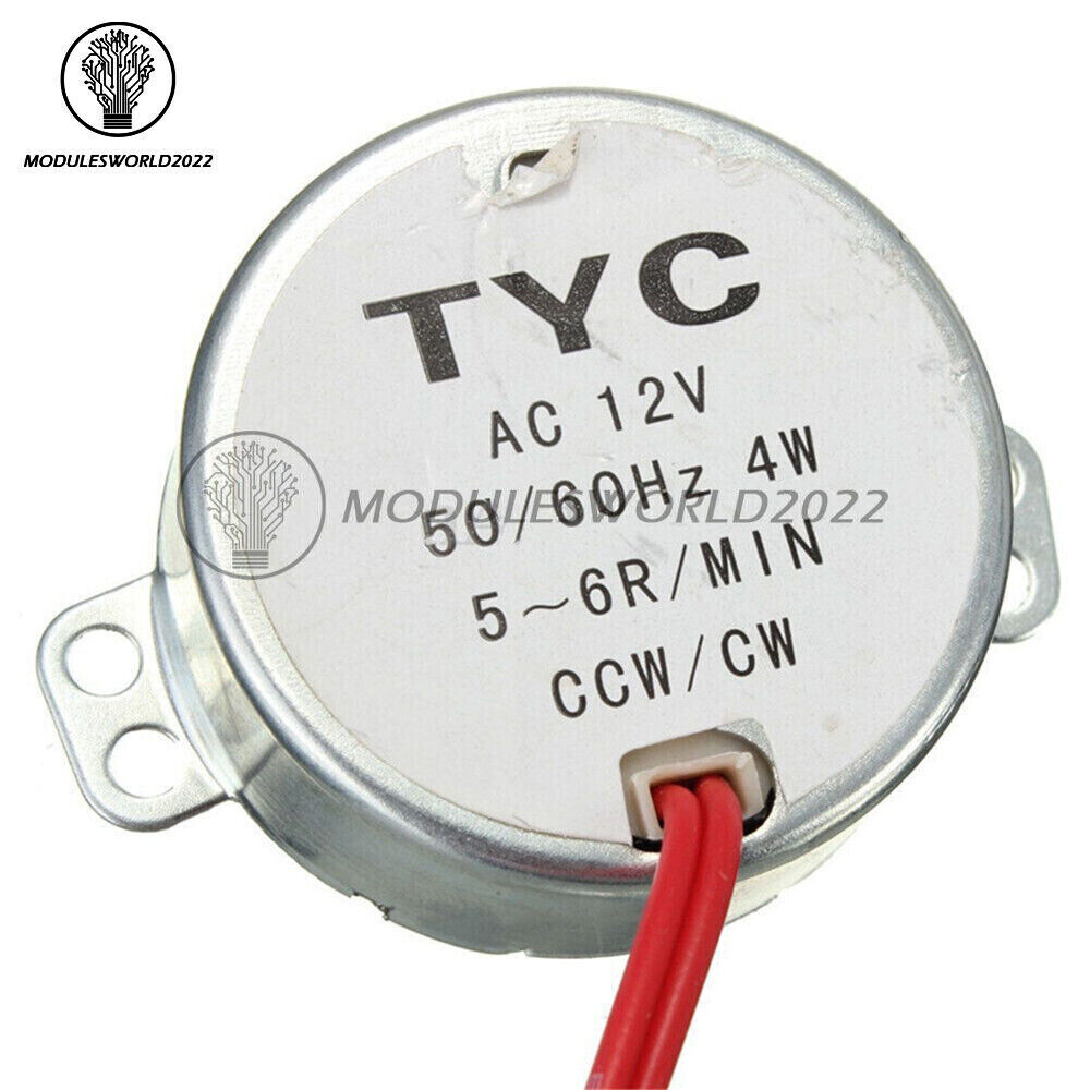 TYC-50 AC12V/110V/220V Synchronous Motor 2.5/3/5/6RPM 4W 50/60Hz For Microwave