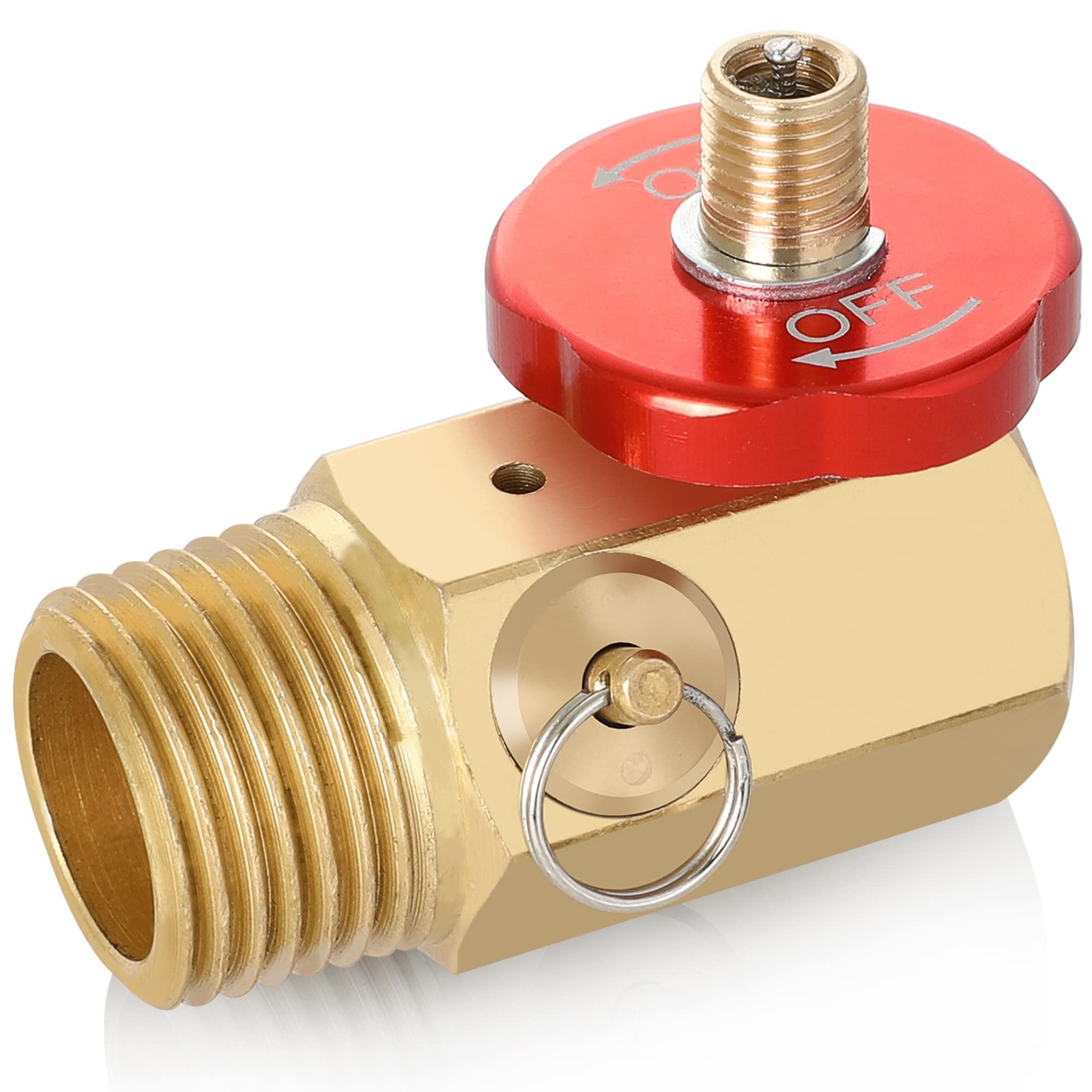 Hromee Air Tank Manifold Tool with Fill Port, Aluminum Shut Off Safety Valve and