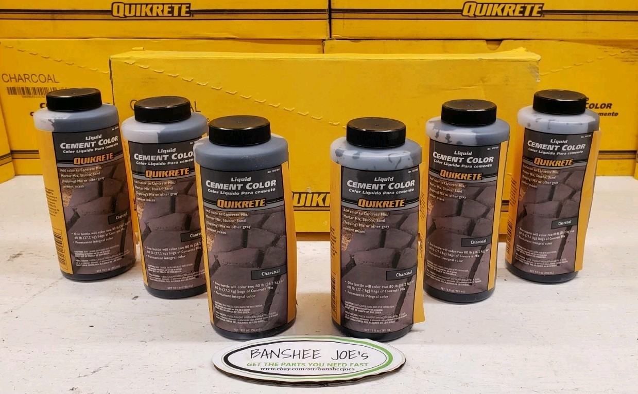 Quikrete Liquid Cement Color Charcoal Qty 6 10oz Bottles Cement Dye