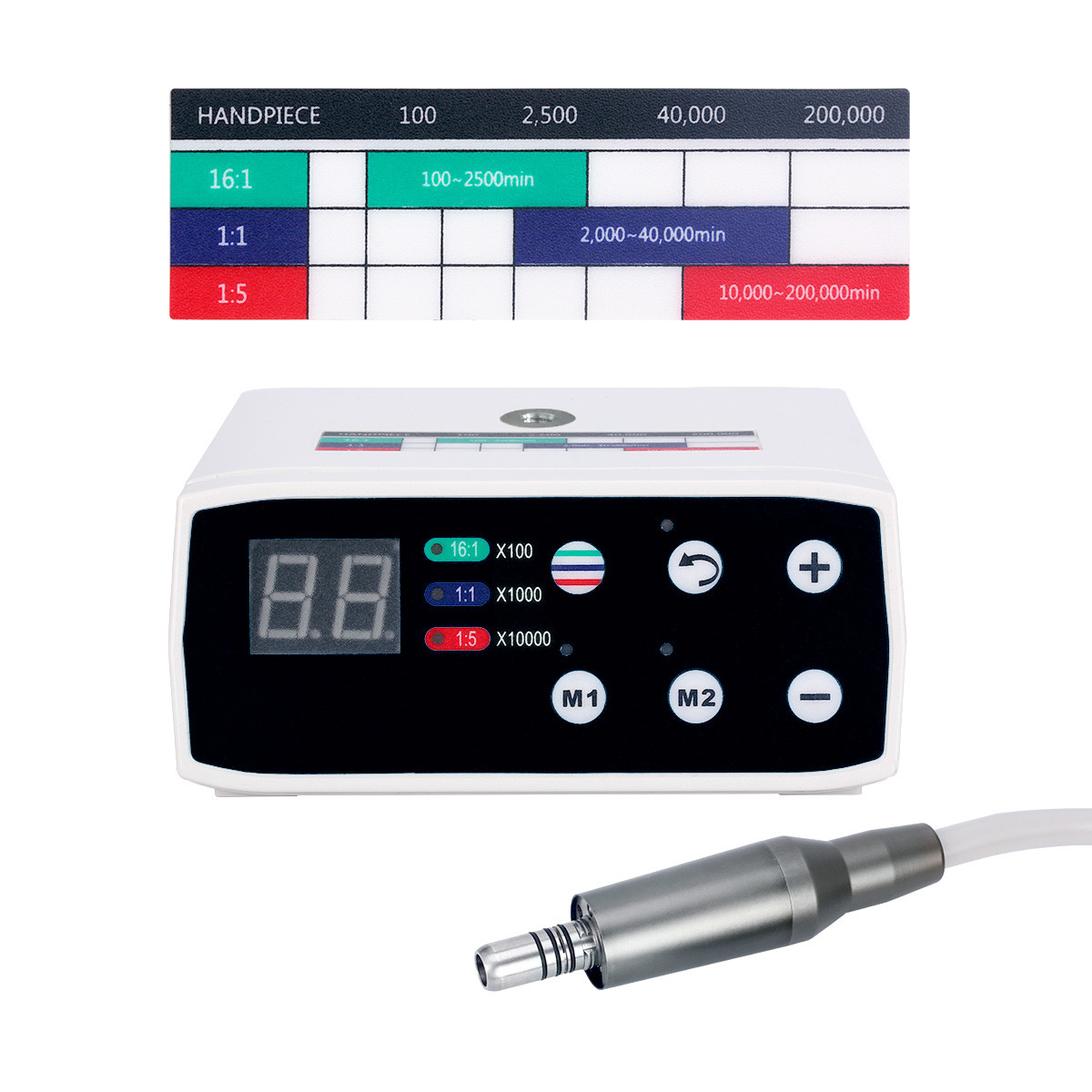 Dental Electric LED Brushless Micro Motor/1:5 1:1 Increasing Fiber Handpiece