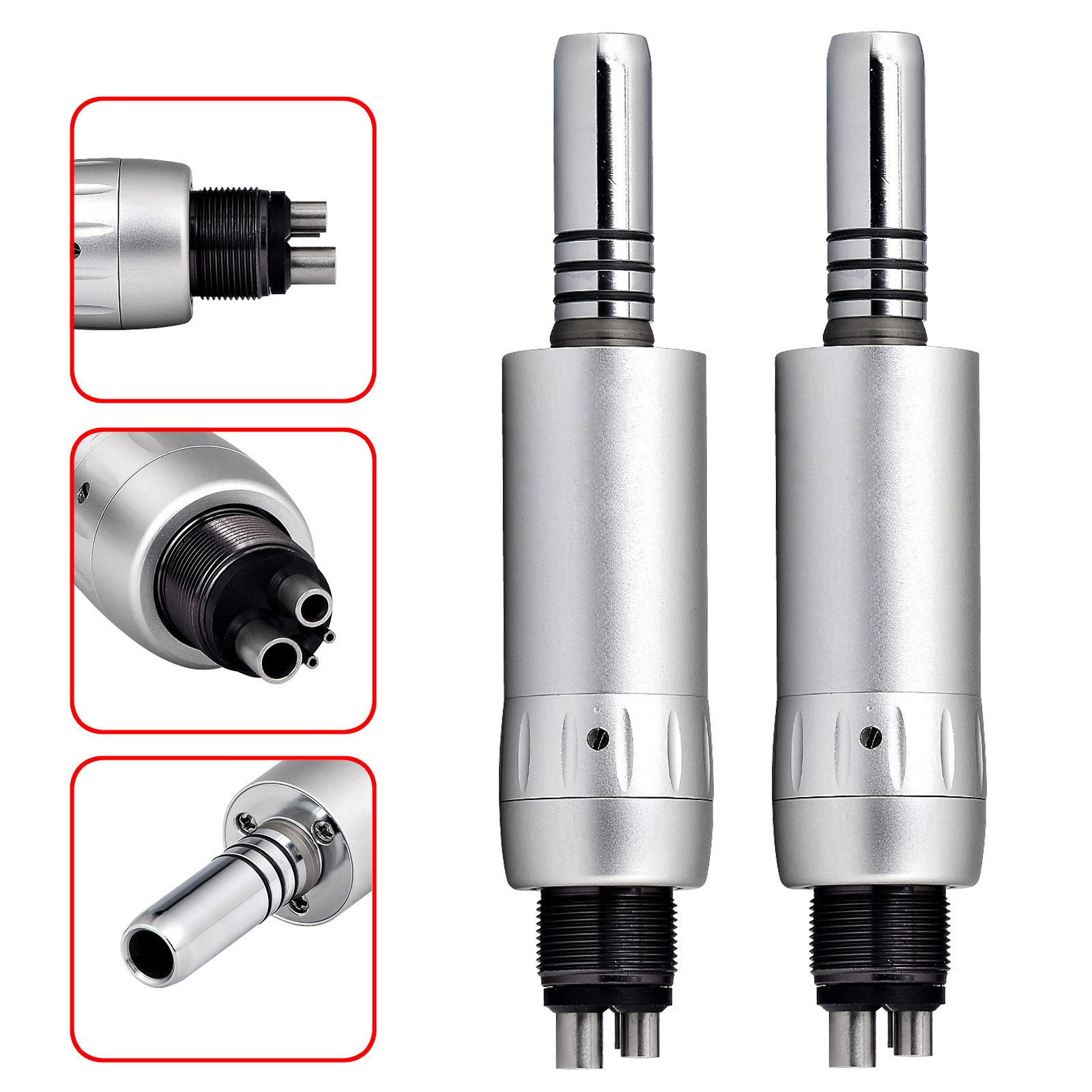 2PCS Dental Low Speed Air Motor Inner Internal Water Spray Handpiece 4 Holes