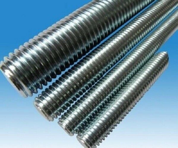 1-1/8-7 X 3′ UNC A307 Grade A All Thread Rods Zinc 2 Sticks