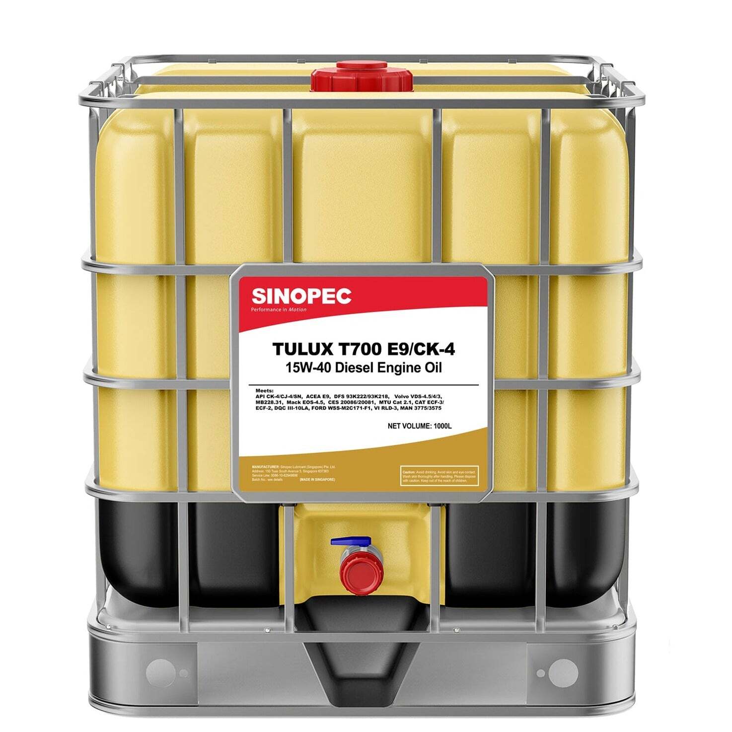 15W40 CK-4 Synthetic Diesel Engine Oil – 275 Gallon Tote