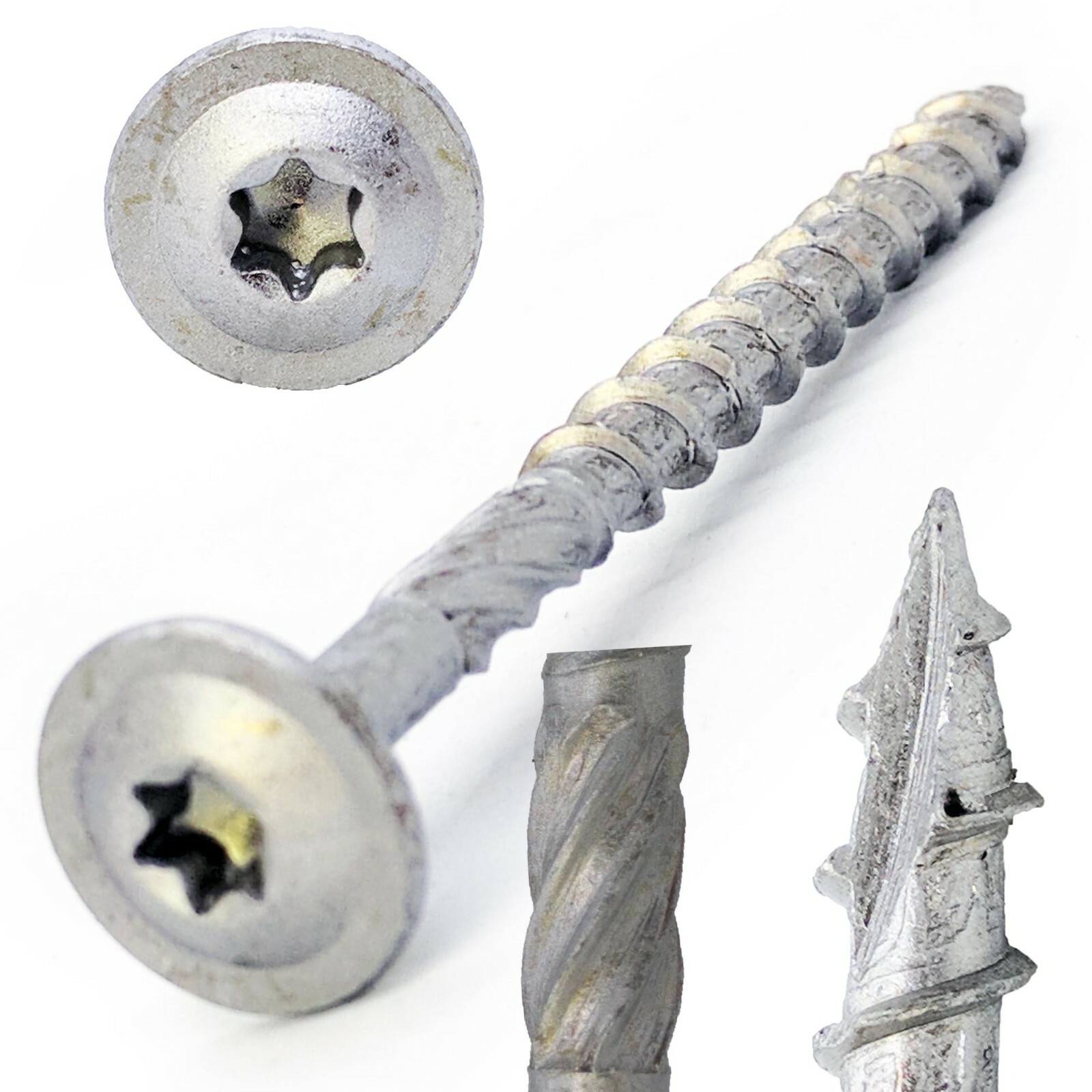 #14 x 3″ Construction Lag Screws CTX Structural Timber Star Drive Type 17 Pt