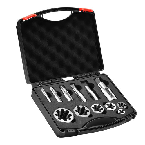 NPT Tap and Die Set – 1/8″ to 1″ Pipe Threading Tool Kit, GCr15 Alloy…