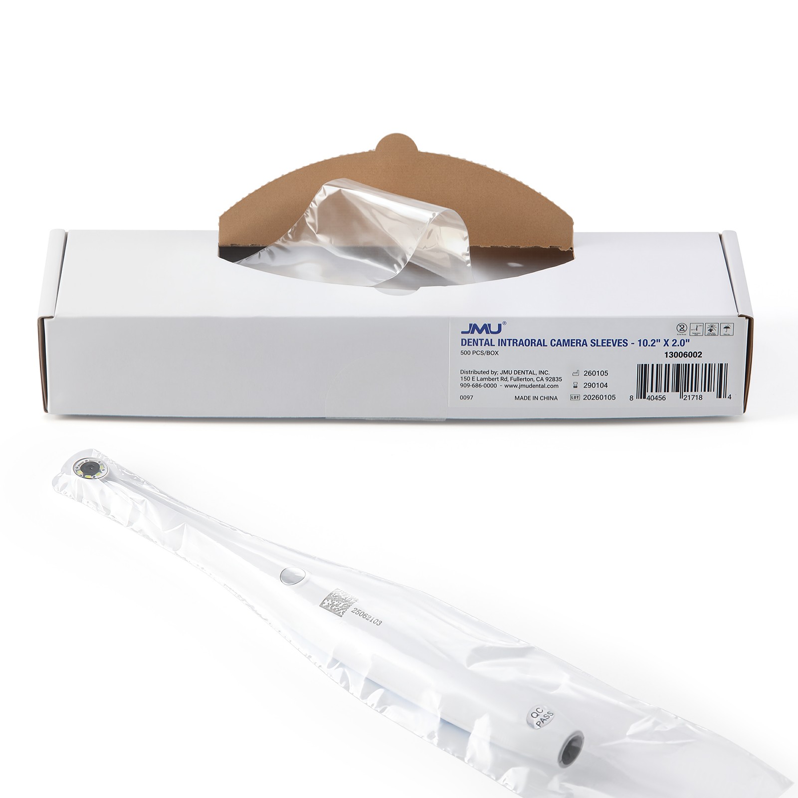 500PCS Dental Camera Sleeve/Sheath/Cover Disposable for Intraoral Camera 10.2×2＂