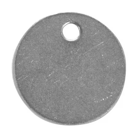 C.H. Hanson 43123 Blank Tag, Stainless Steel, 1 1/4 In H X 1 1/4 In W, 1 1/4 In