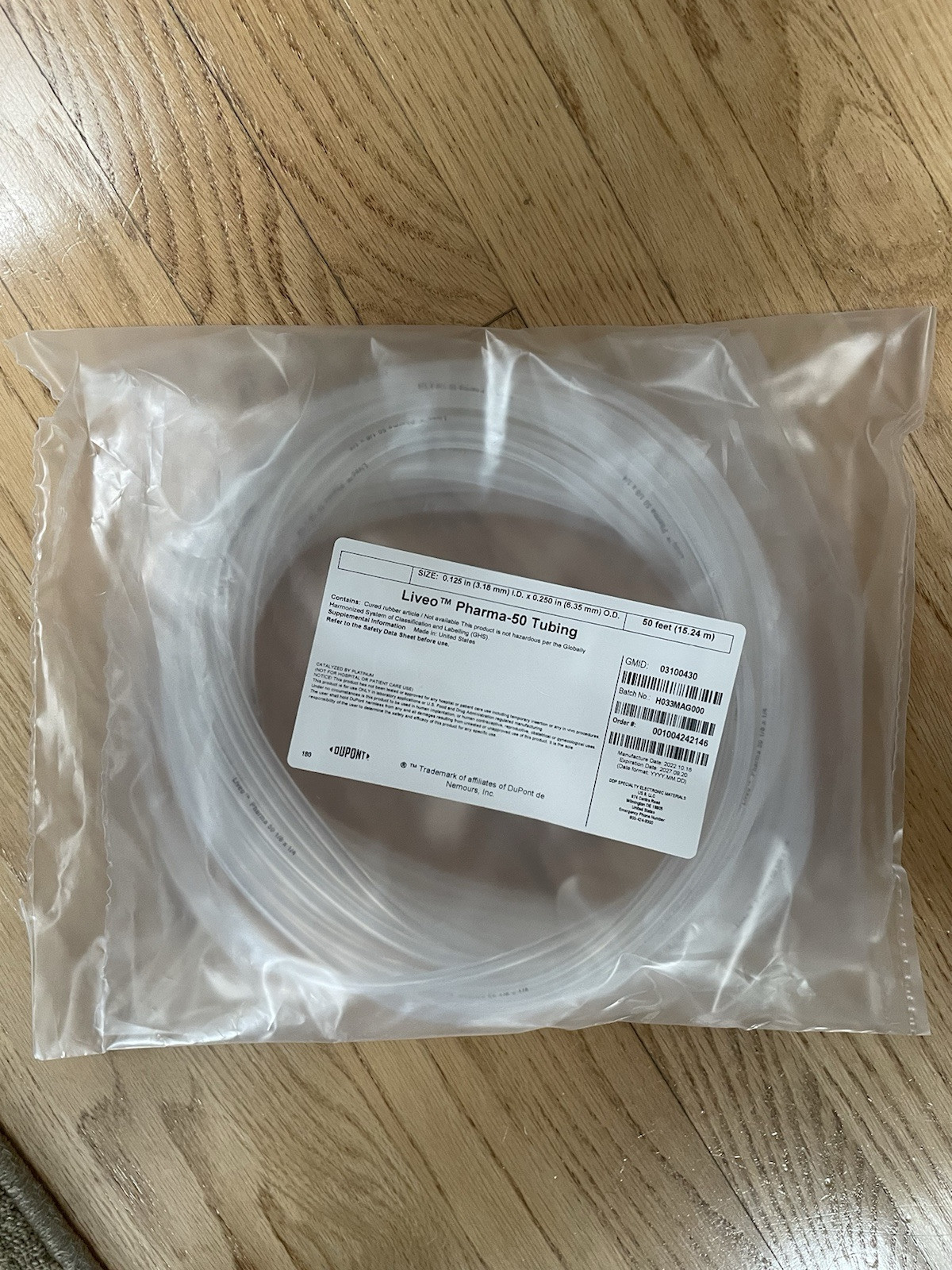 Liveo Pharma-50 Tubing 0.125 inch x 50 feet