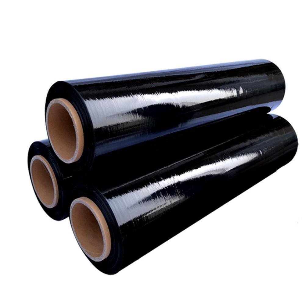 1 Roll 18″ x 1000′ Pallet Wrap Stretch Film Hand Shrink Wrap Black 1000FT NEW