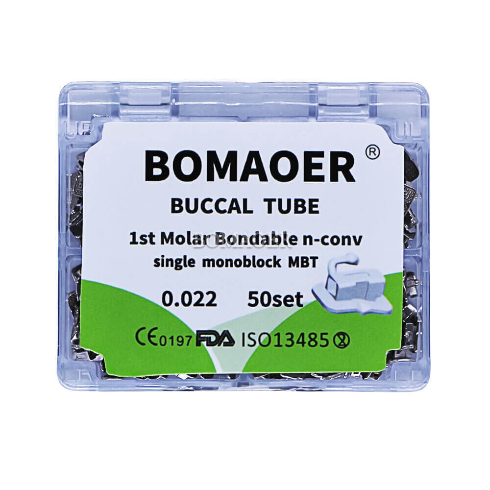 50 sets Dental orthodontic 1st molar Monoblock buccal tube MBT 0.022 BOMAOER
