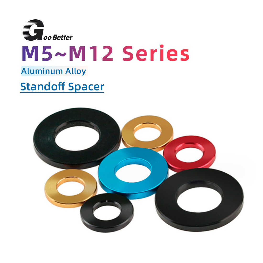 M5 M6 M8 M10 M12 Colore Aluminium Alloy Metric Flat Washers Anodised Seal Washer