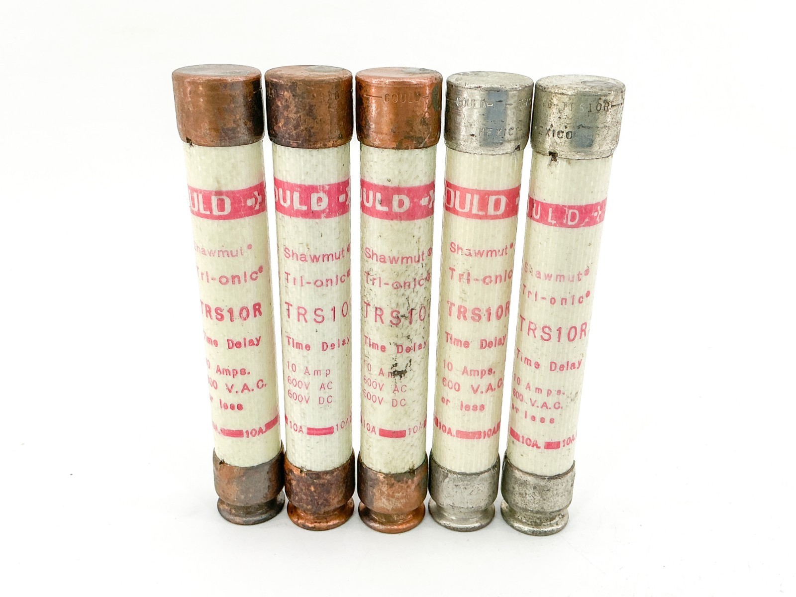 New Lot of 5 Gould TRS10R Current Limiting Time Delay Fuse 10A 600V Class RK5 -N