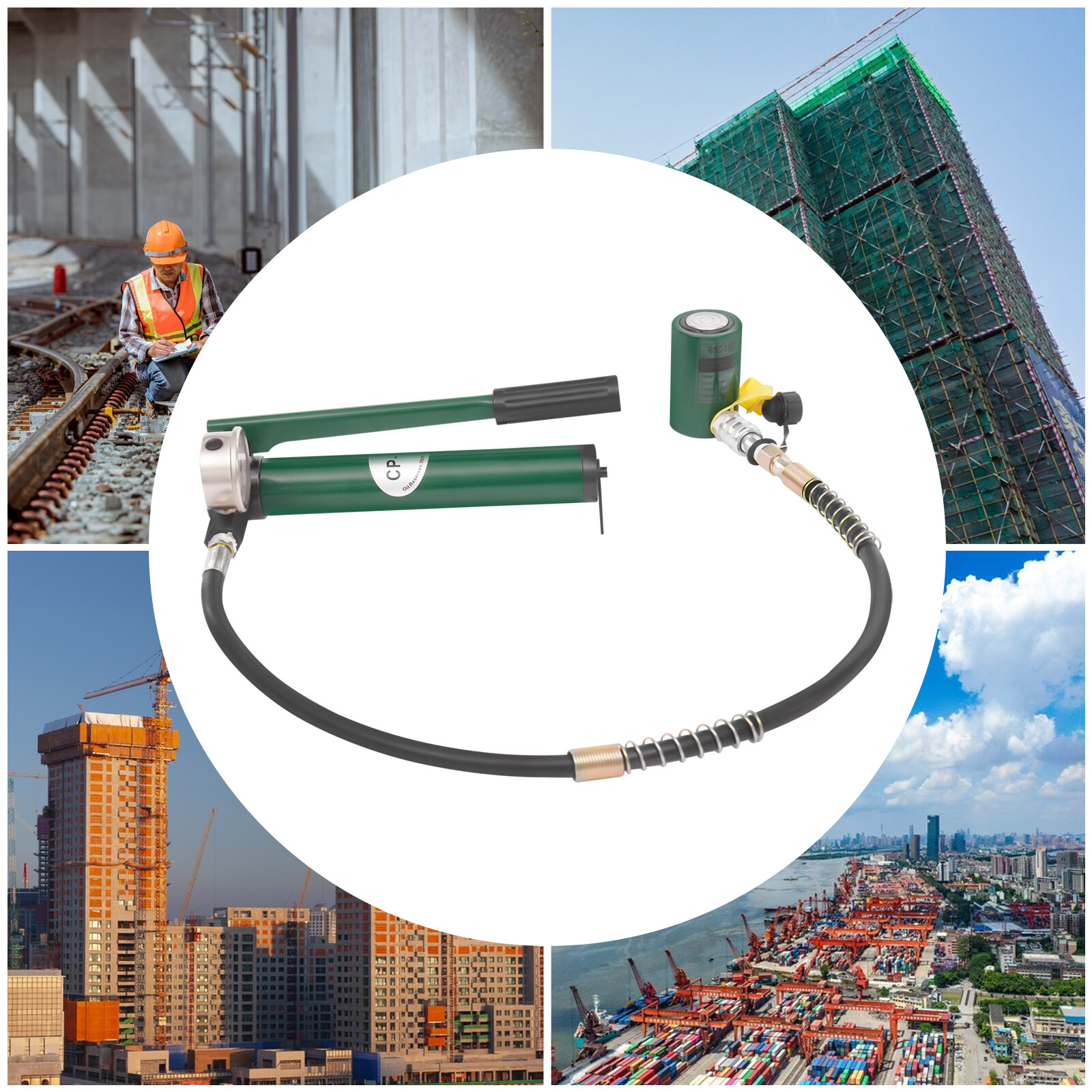 Portable Hydraulic Jack Hydraulic Lifting Cylinders,Hydraulic Ram Jack+Hand Pump