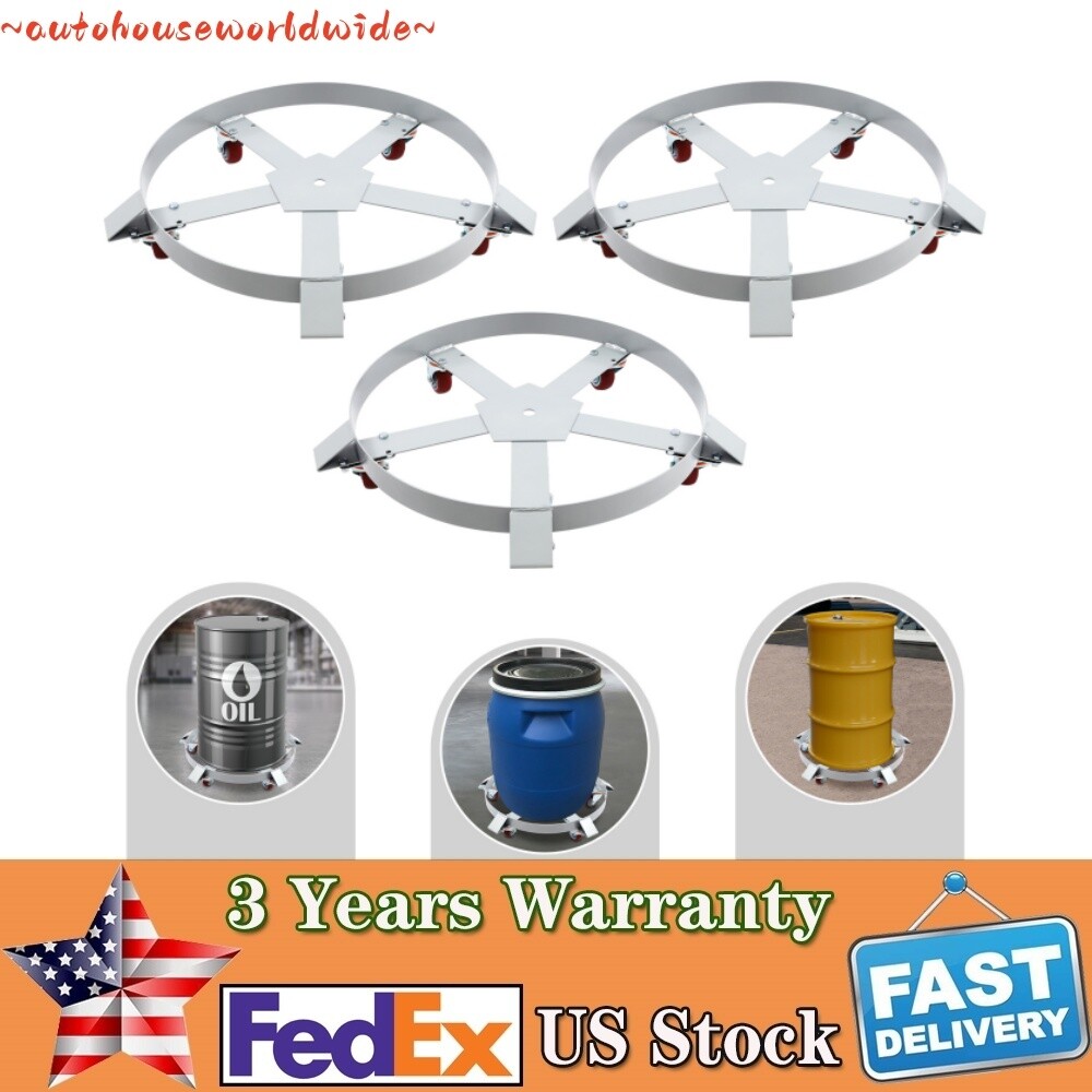 55 Gallon Drum Dolly Q235 Steel Barrel Dolly Carts Drum Dolly With 5 Wheels
