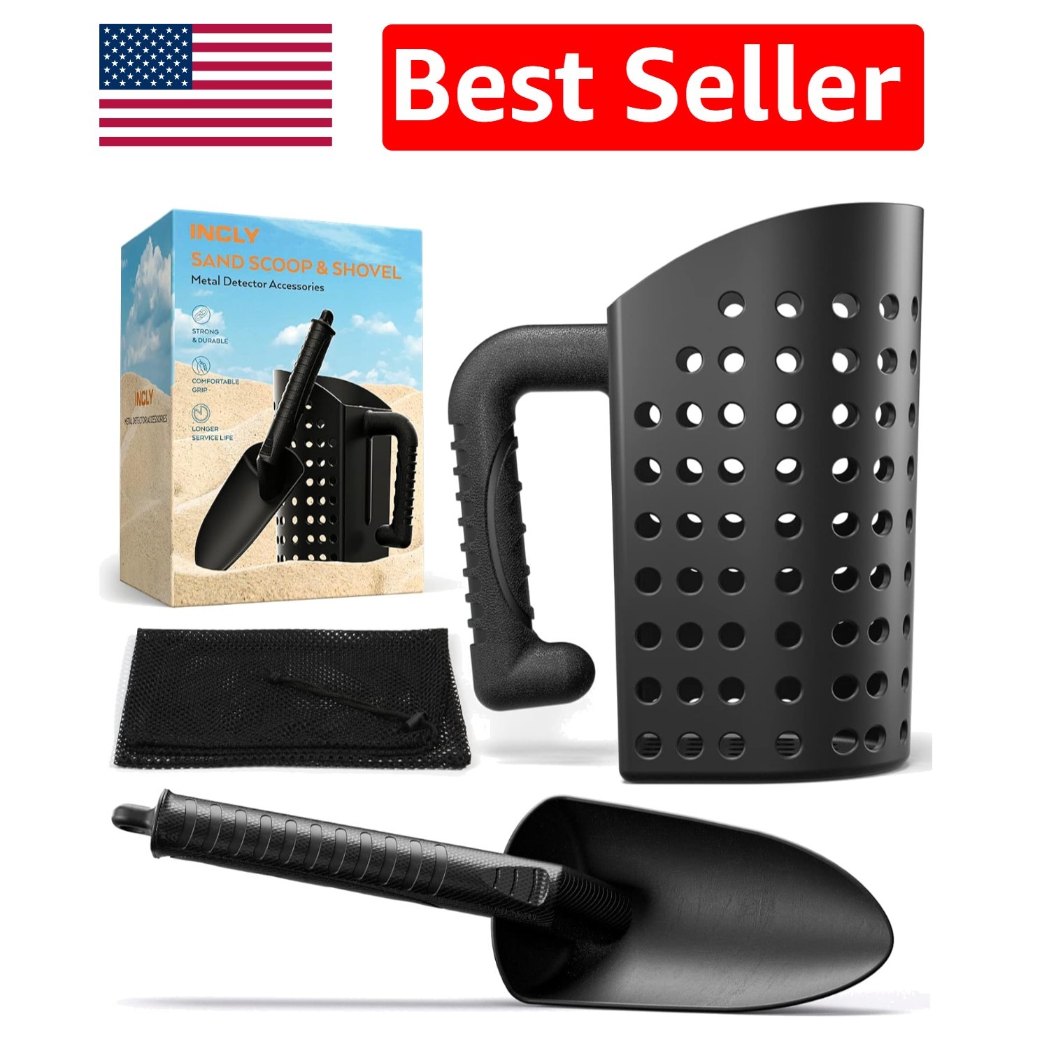 Heavy-Duty Sand Scoop & Shovel for Metal Detecting – Ergonomic & Lightweight