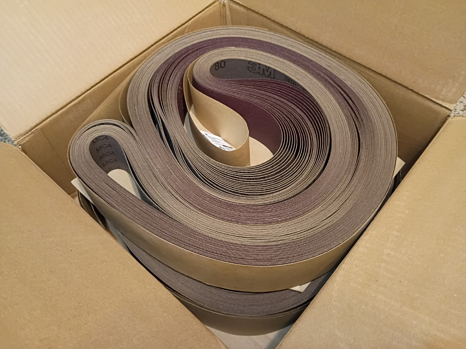 (50 Pack) 3M 3” x 132” 341D Aluminum Oxide Sanding Grinding Cloth Belt