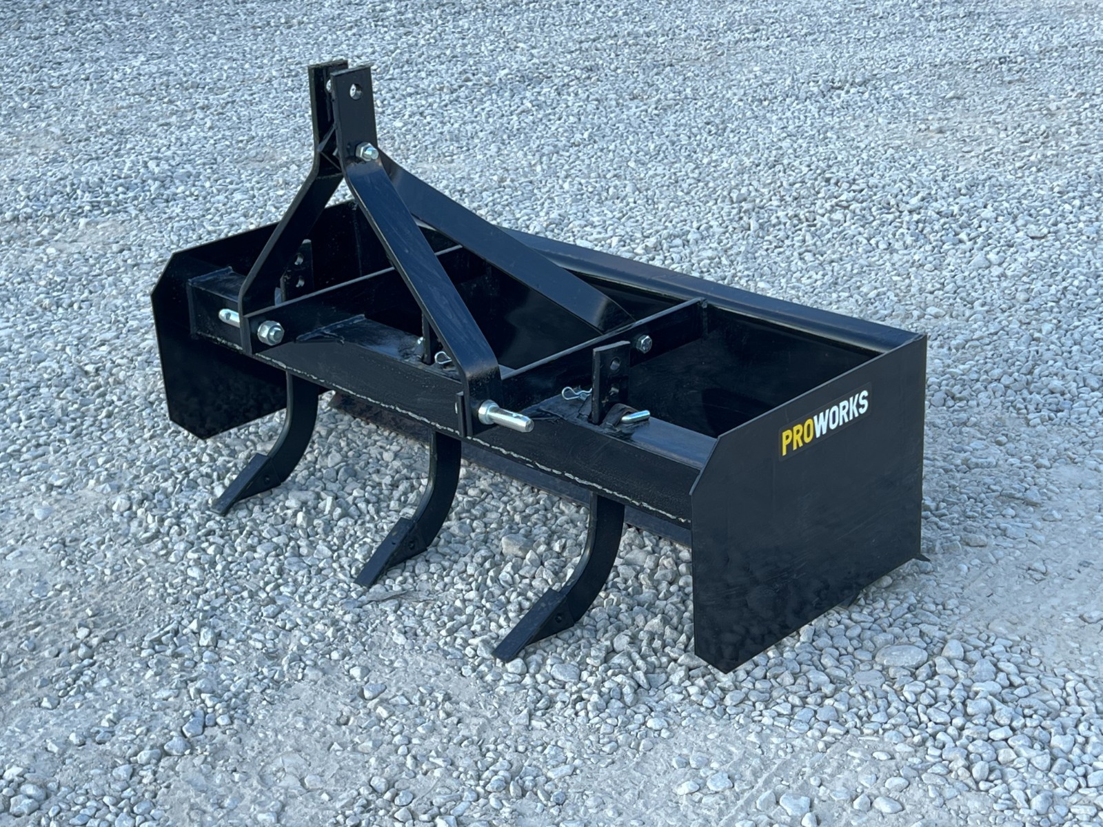 PROWORKS 48″ Box Blade 3 Point Hitch Tractor Scraper Grader 4 FT USA 3 Ripper