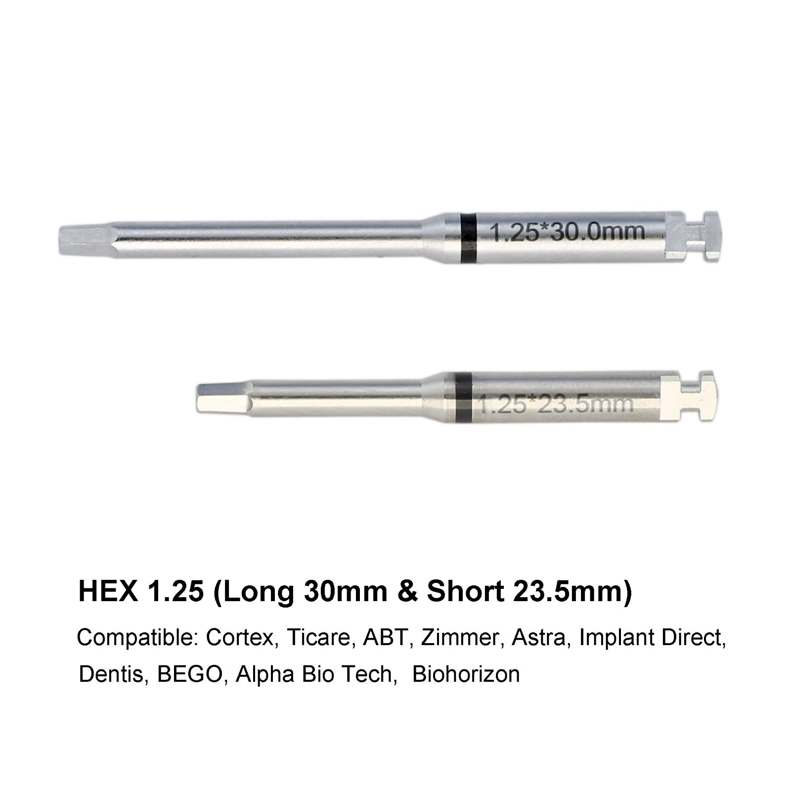 Implant Screwdriver Hex Driver Latch 1.2 1.25 T5 Astra Zimmer Thommen ICX Nobel