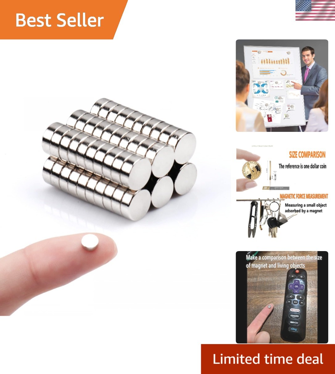 Sleek Round Magnets – 60 Pack of Tiny 5x2mm Craft & Organization Essentials