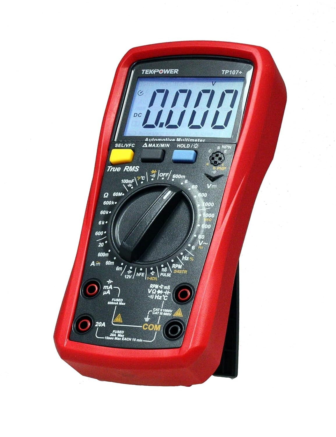 Tekpower TP107+ True-RMS Automotive Multimeter RPM Pulse Width Dwell Angle Meter