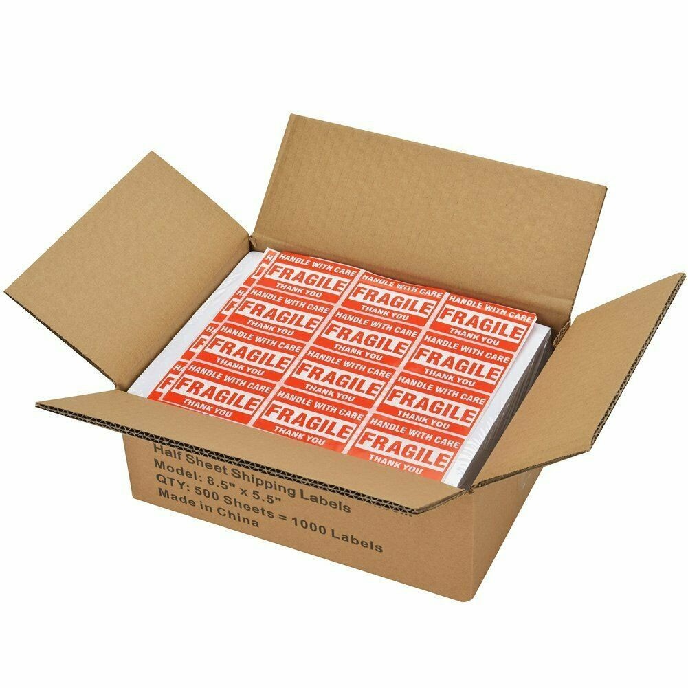 200-20000 8.5×5.5 Round Corner Shipping Label Half Sheet Self Adhesive Wholesale