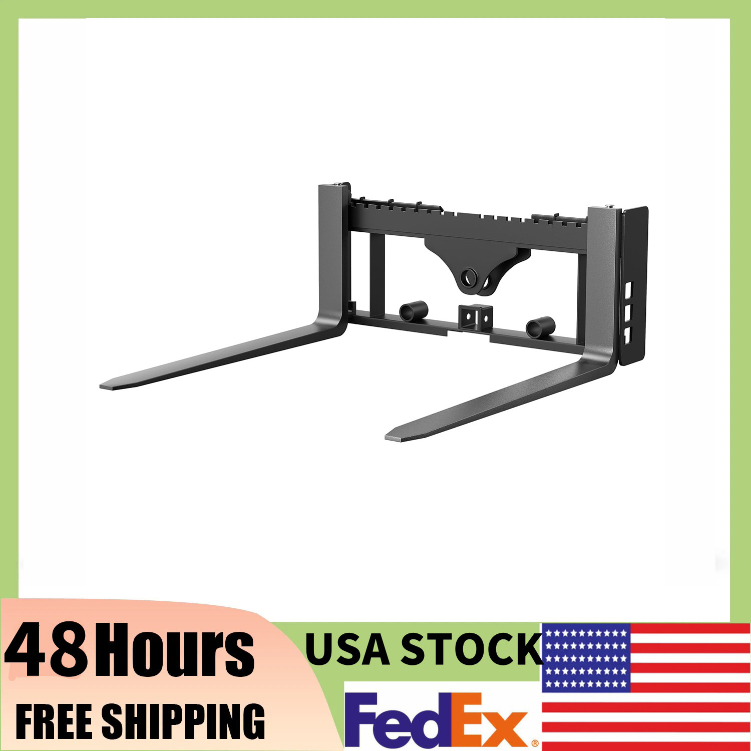 45″ Attachments Mini Skid Steer Pallet Fork Frame W/42″ Pallet Fork Blades,Tract