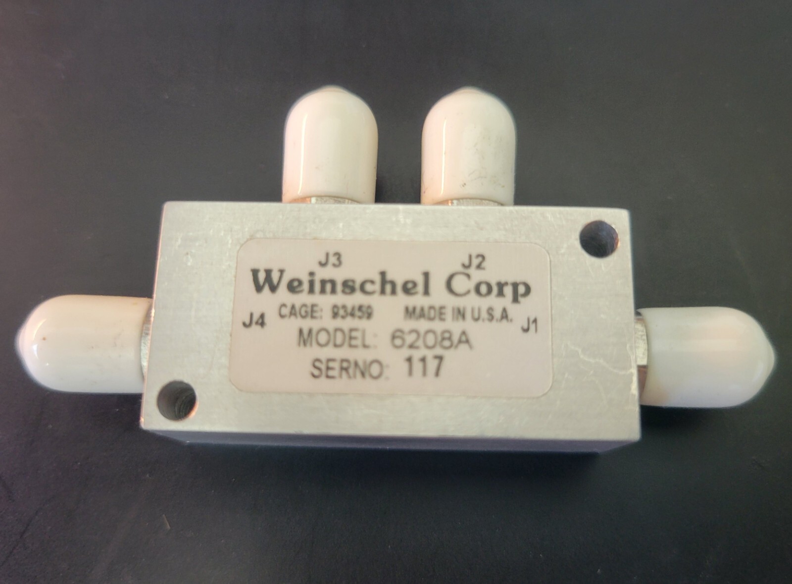 Weinschel Corp 6208A 4-Port Resistive Coupler Takeoff SMA Connectors, DC Coupled