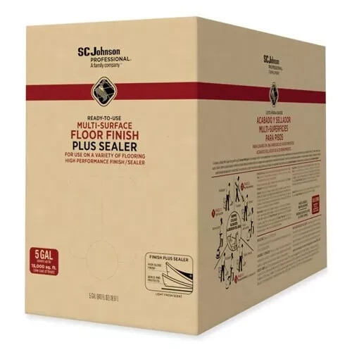 SC Johnson Multi-Surface Floor Finish Plus Sealer, Light Fresh Scent, 5 gal Bag