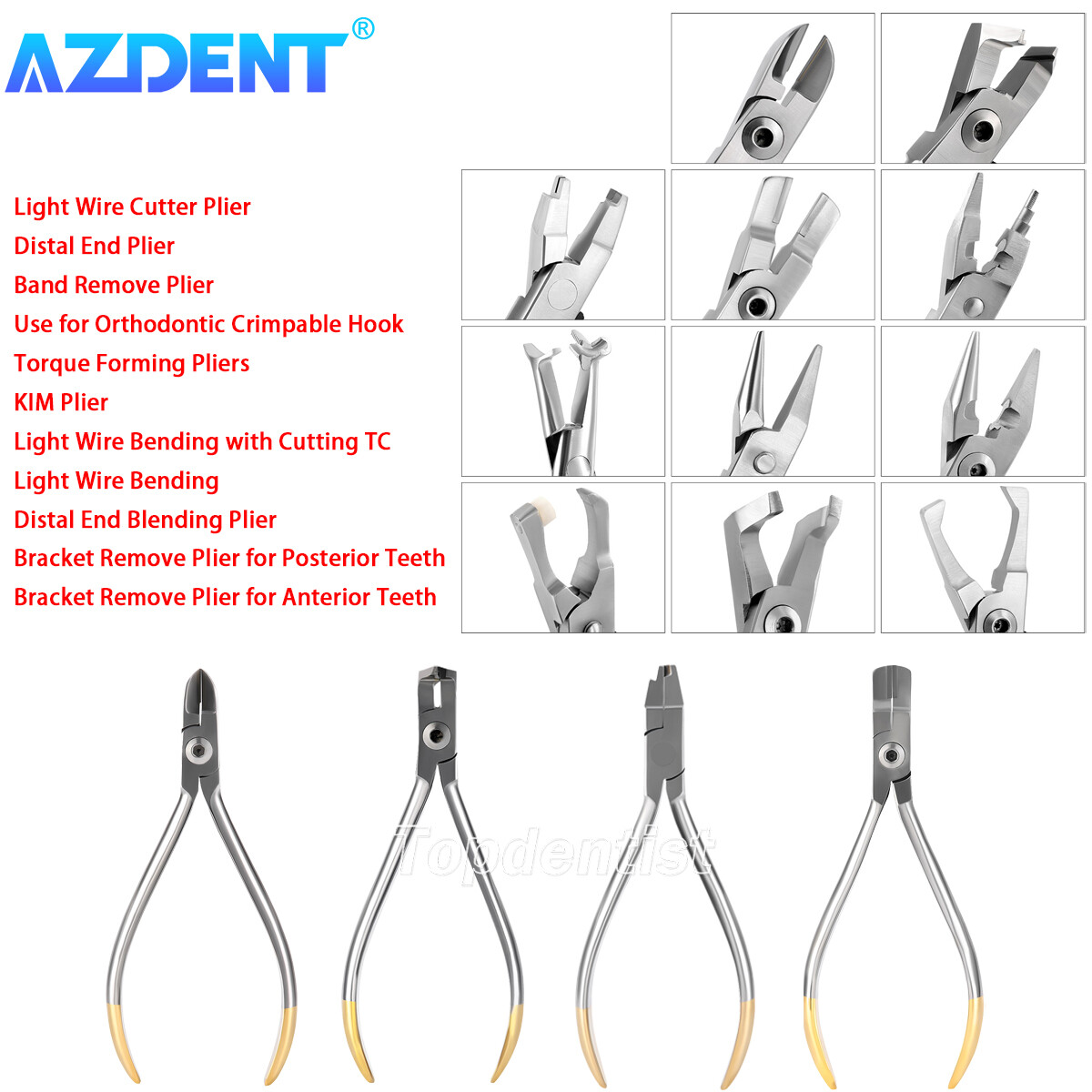 Dental Forceps Orthodontic Wire Distal End Cutter Plier Brackets Remover Plier