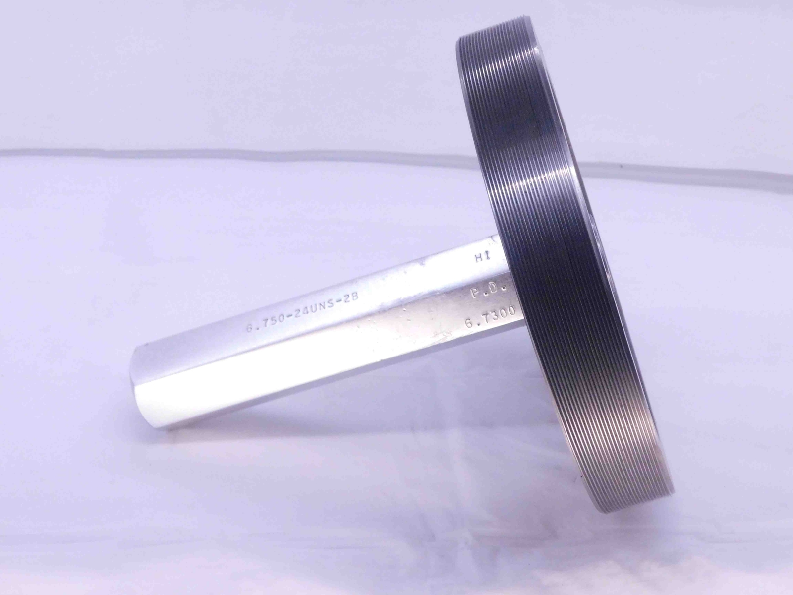 6 3/4 24 UNS 2B THREAD PLUG GAGE 6.75 6.750 6.7500 NO GO ONLY P.D. = 6.7300