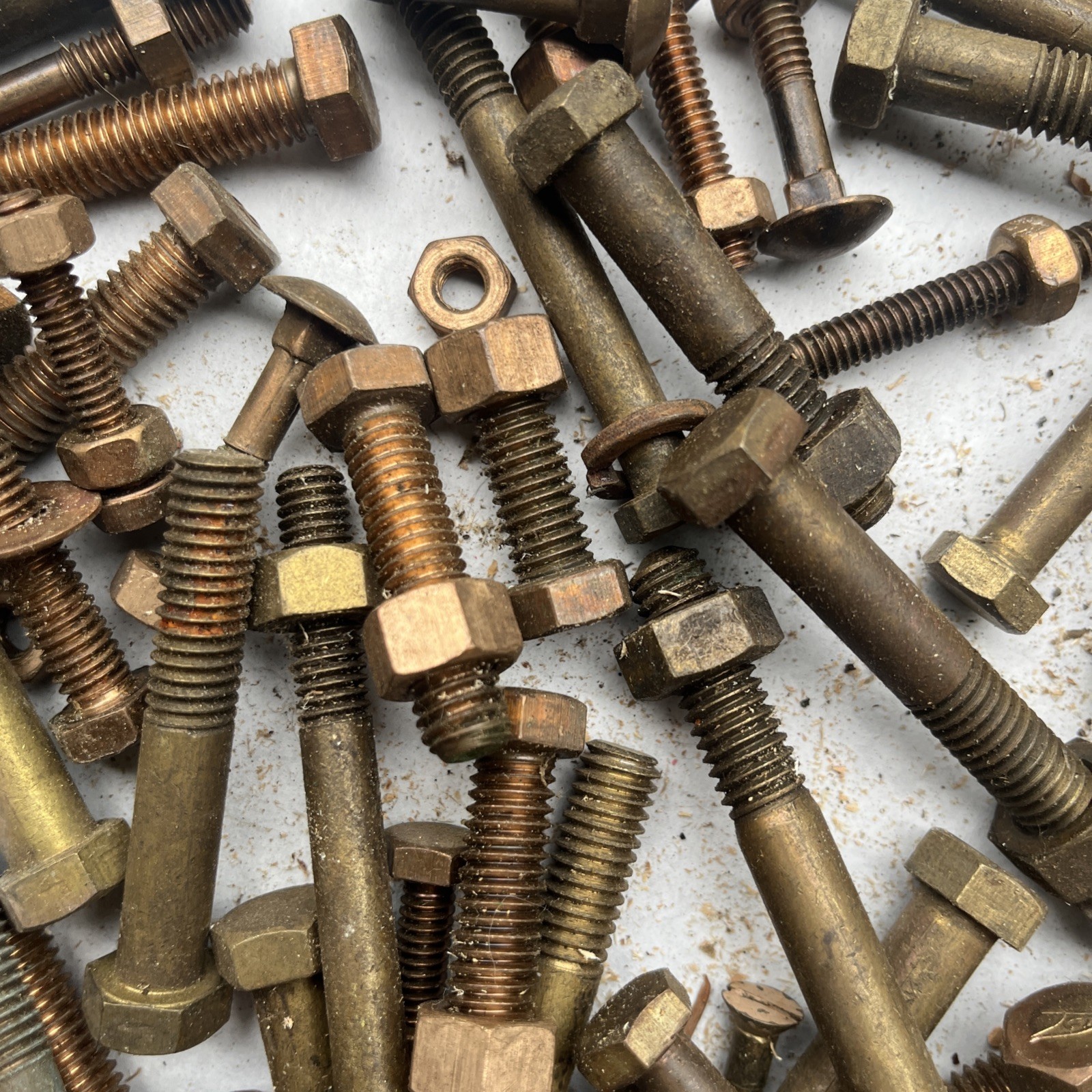Over 5 Pounds Brass Bronze Cap Screws Etc 1/4 ,5/16 ,3/8