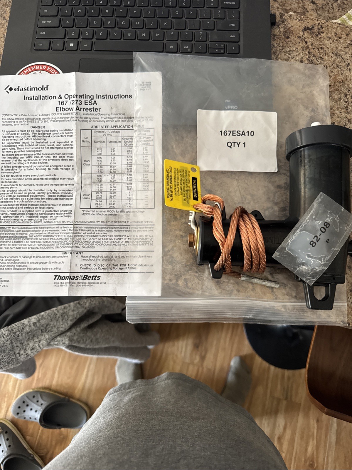 Elastimold 273ESA10-CS2034 Elbow Arrester 25KV/200A