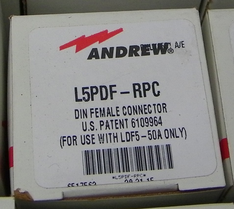 Andrew L5PDF-RPC DIN Female Positive Stop Connector for LDF5-50A Only
