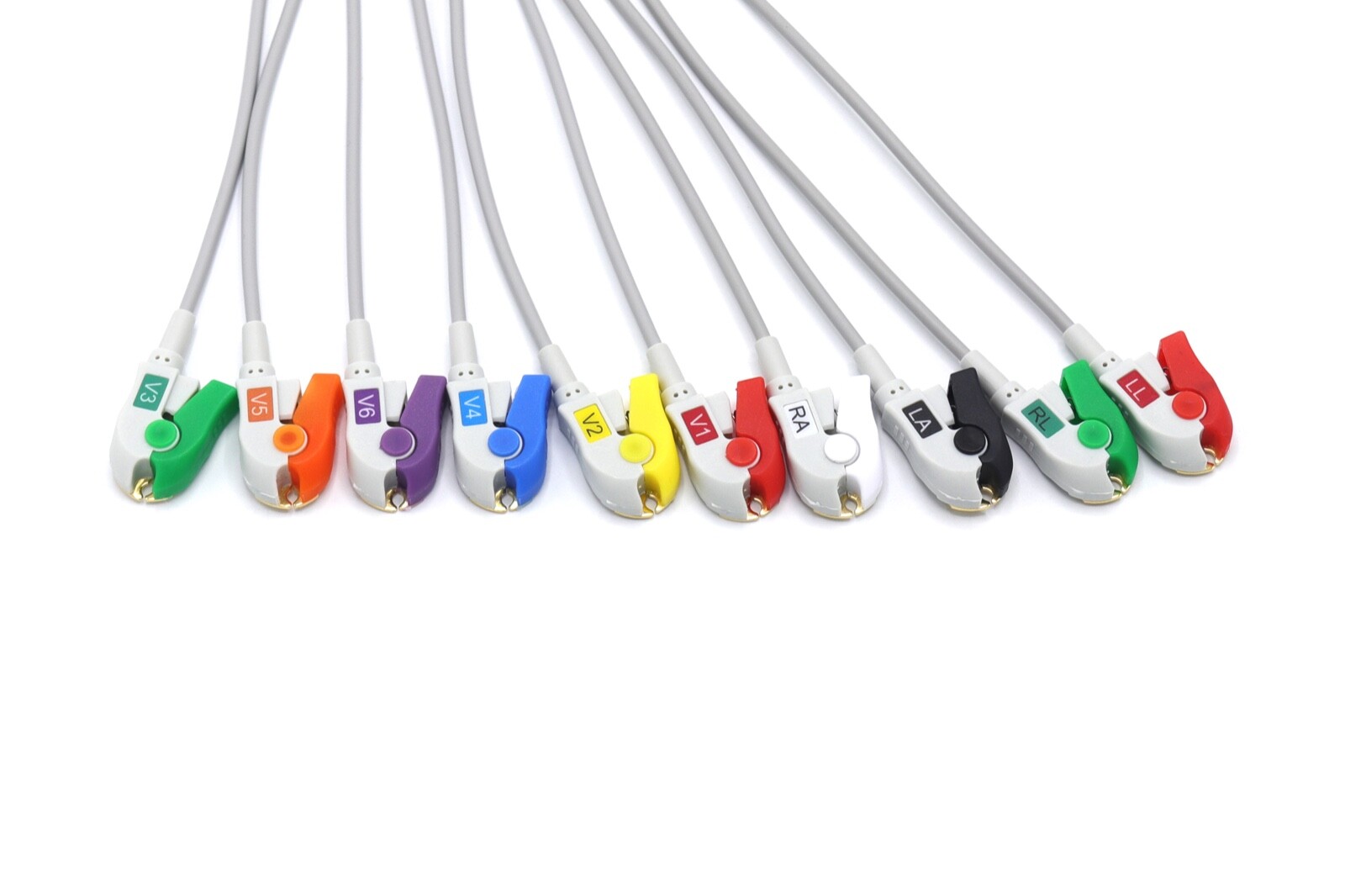 Schiller AT3, AT6, AT5, AT60, C6, CS6 15 pin 10 Leads Grabber EKG Cable 4.0