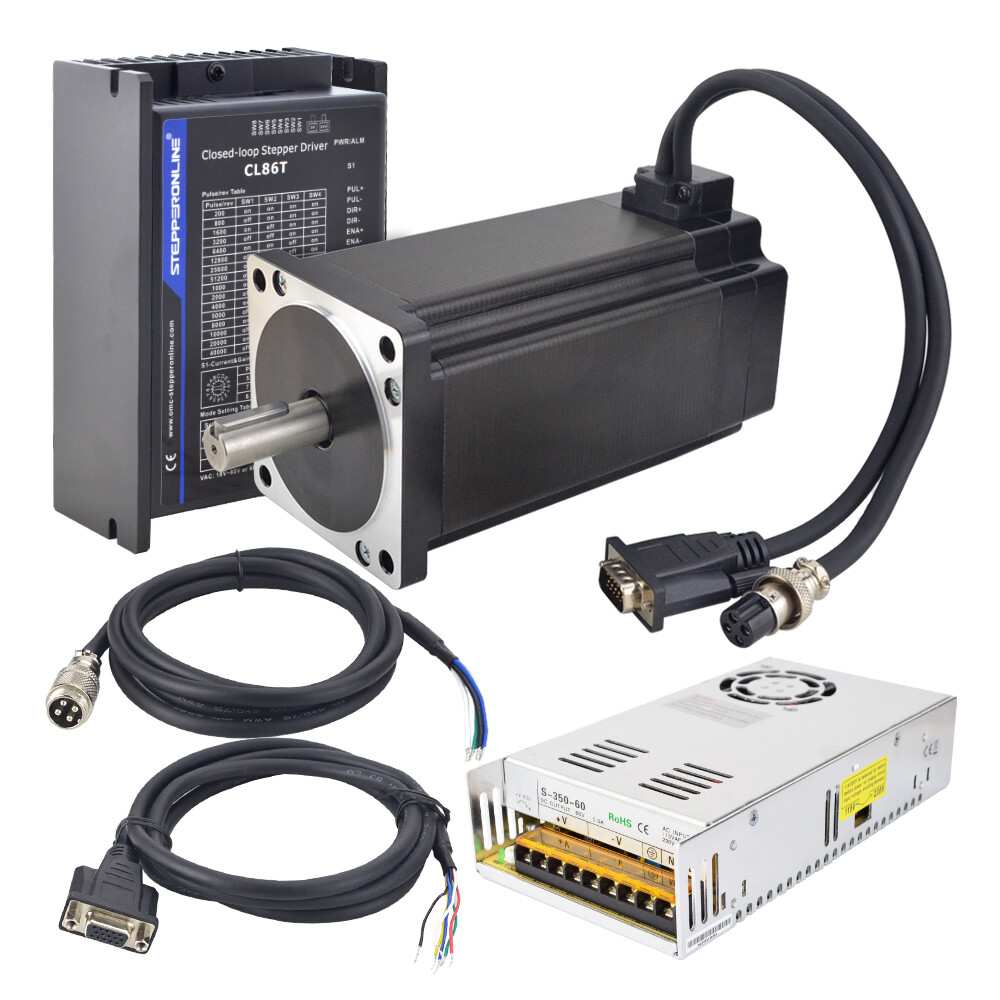 STEPPERONLINE Nema34 12Nm Closed Loop Stepper Servo Motor Hybrid Driver Kit